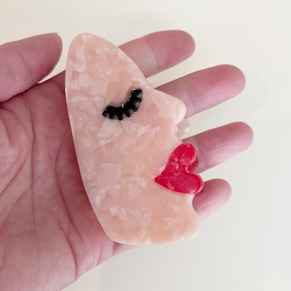 Face Acrylic Hair Claw Clip (New)